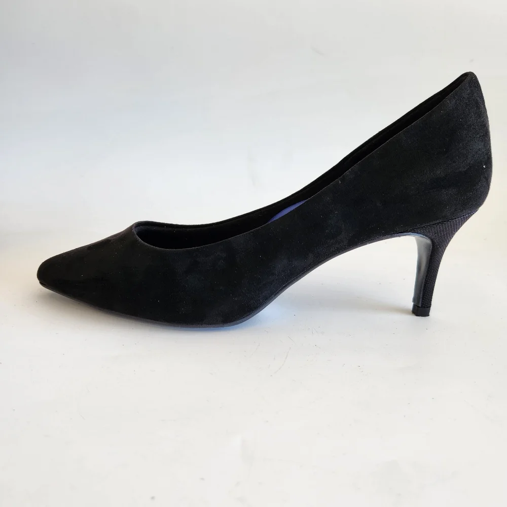 Antonia Saint NY The All Occasion Pointed Comfortable Pump Heels Black Suede 9.5